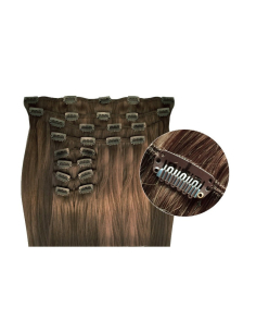 Extension clip capelli sintetici volume extra 50 cm - castano