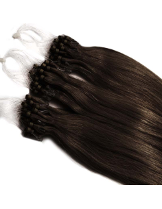 Extension microring capelli lisci 48 cm - castano scuro