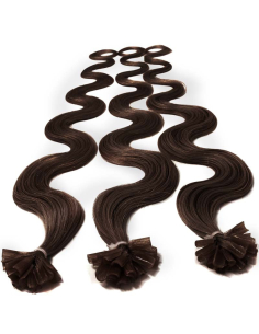Extension cheratina capelli mossi 63 cm 1 g - cioccolato