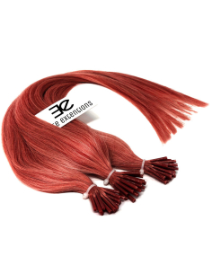 Extension a freddo capelli lisci 50 cm - rosso