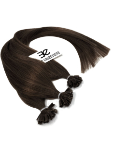 Extension cheratina capelli lisci 50 cm - castano scuro
