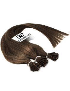 Extension a freddo capelli lisci 63 cm - castano