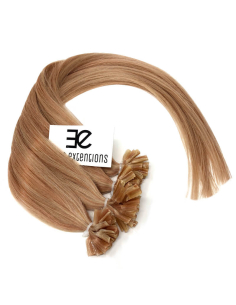 Extension cheratina capelli lisci 63 cm - biondo dorato con mèches biondo chiaro