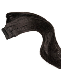 Tessitura capelli veri lisci 50 cm - bruno