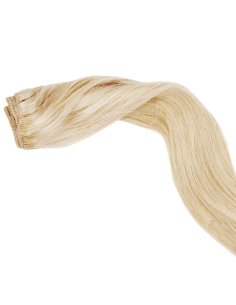 Tessitura capelli veri lisci 50 cm - biondo platino