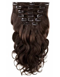 Extension clip capelli mossi 53 cm - cioccolato