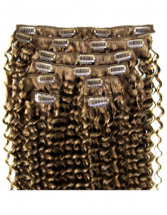 Extension clip capelli ricci 53 cm - biondo dorato