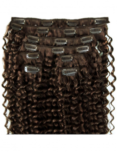 Extension clip capelli ricci 53 cm - castano nocciola