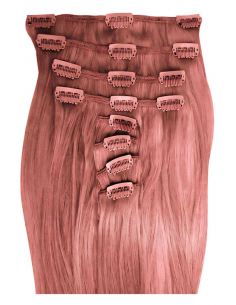 Extension clip capelli lisci 53 cm - rosa