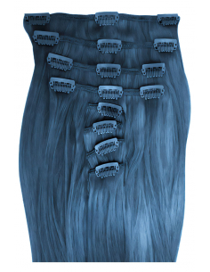 Extension clip capelli lisci 53 cm - blu