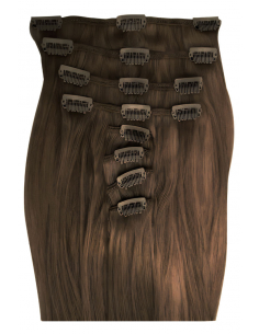 Extension clip capelli lisci 53 cm - castano