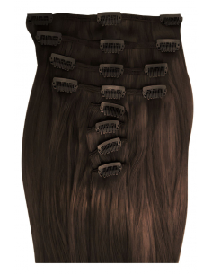 Extension clip capelli lisci 53 cm - cioccolato